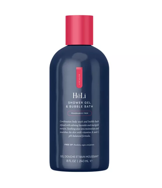 HēLi Shower Gel & Bubble Bath Fragrance Free